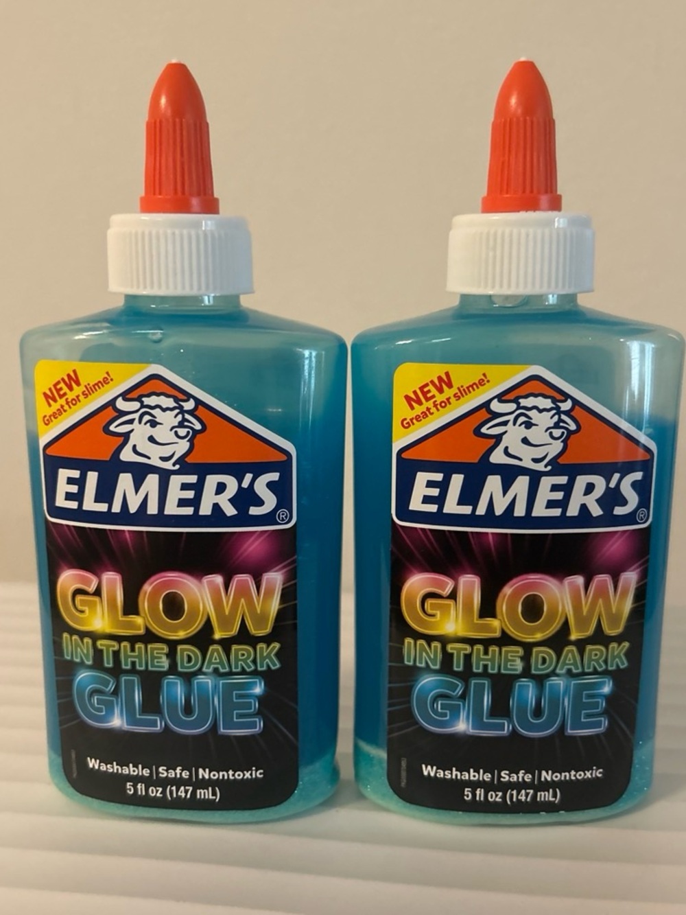2 Glow in the Dark Glue - Blue